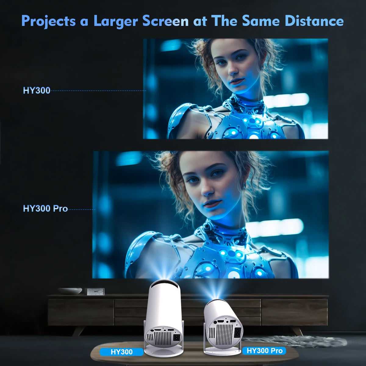 Magcubic 4K Android 11 Projector - 260 ANSI, Dual Wi-Fi, Bluetooth, Portable &amp; Flexible